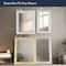 Head West 29" Chrome & White Tile Textured Framed Vanity Mirror